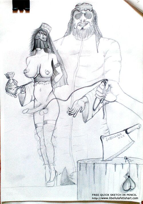 Free porn pics of castration drawings in pencil 3 of 5 pics