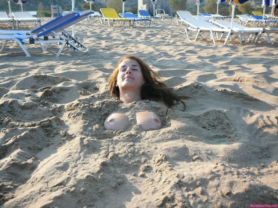 Free porn pics of Pretty Hanna Flashing Her Tits On The Beach 1 of 20 pics