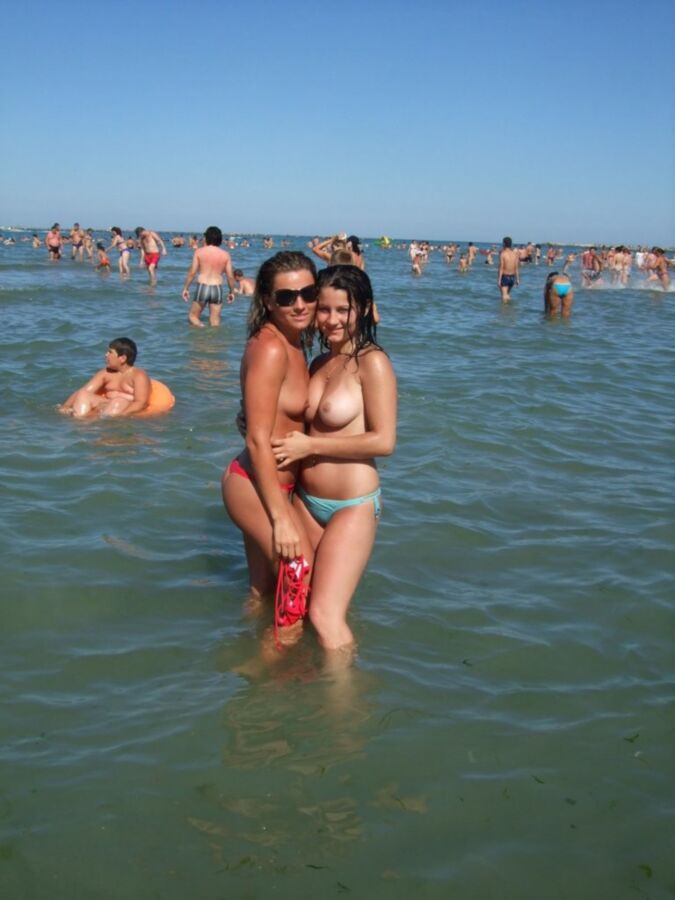 Free porn pics of Fantastic Tits Having a day out on the beach 5 of 14 pics