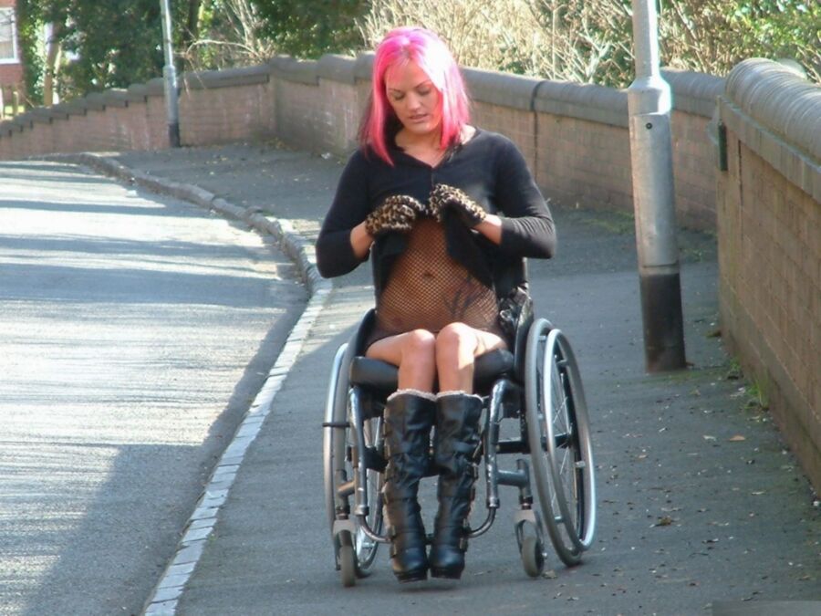 Free porn pics of Leah Caprice Flashing in a Wheelchair 3 of 48 pics