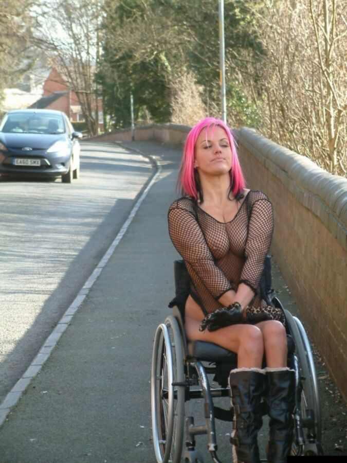 Free porn pics of Leah Caprice Flashing in a Wheelchair 9 of 48 pics