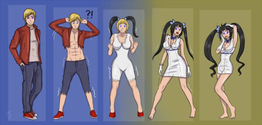 Man turns into woman anime