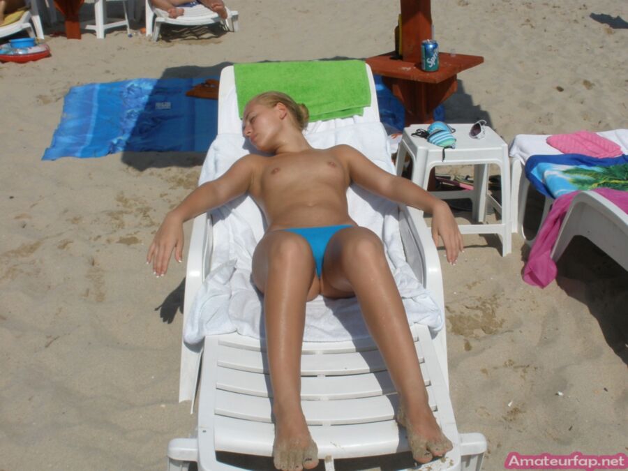 Free porn pics of Beautiful Blonde In Bikini Posing On Holiday 18 of 40 pics