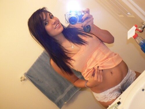 Free porn pics of Really cute and hot brunette teen.. selfshots 10 of 32 pics