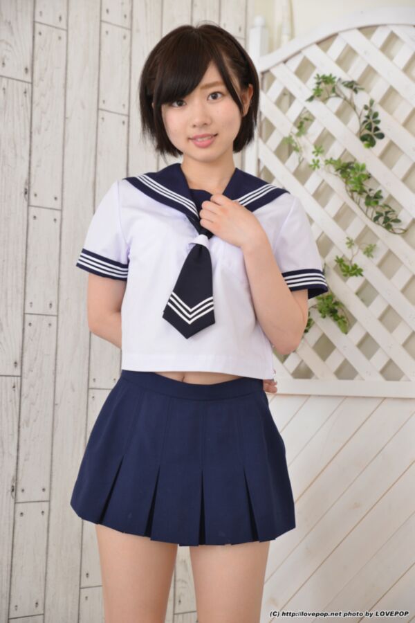 Free porn pics of JAV Idol Rin Sasayama schoolgirl cosplay 4 of 181 pics