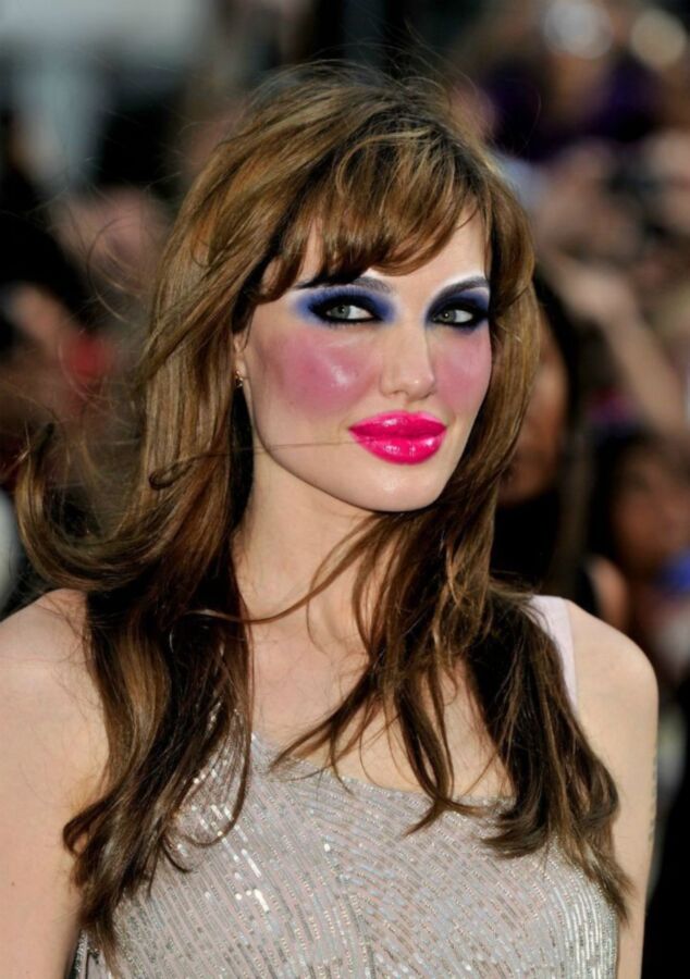 Free porn pics of Angelina Jolie Slutty Makeup fakes 4 of 12 pics