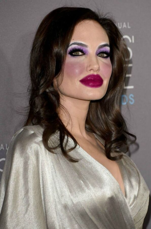 Free porn pics of Angelina Jolie Slutty Makeup fakes 5 of 12 pics