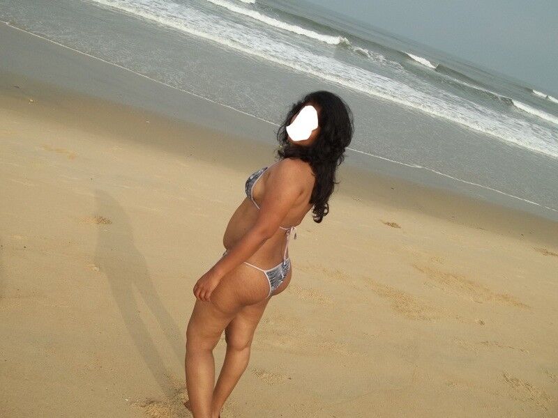 Free porn pics of Indian Wife Skimpy Bikini At Beach 3 of 9 pics