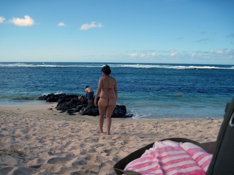 Free porn pics of Indian Wife Skimpy Bikini At Beach 7 of 9 pics