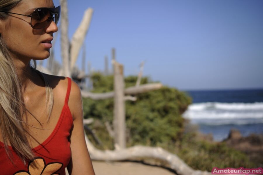 Free porn pics of Beautiful Blonde Model Posing On Italian Beaches 1 of 40 pics