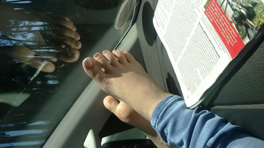 Free porn pics of Sister in laws sweet feet on my dashboard  1 of 2 pics