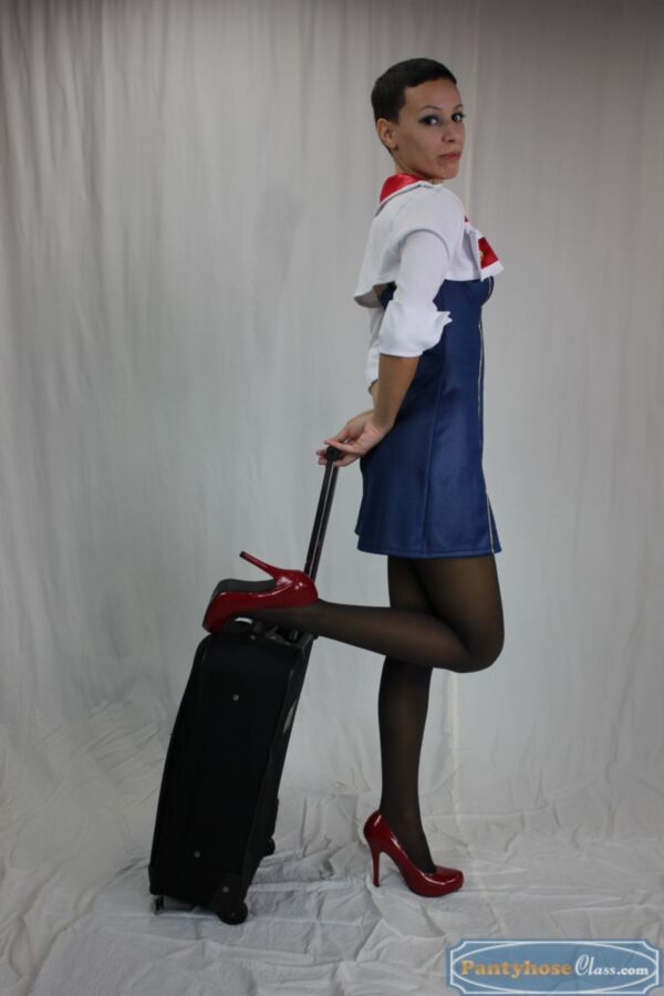 Free porn pics of Pantyhose Model Yesenia, Flight Attendant 13 of 129 pics