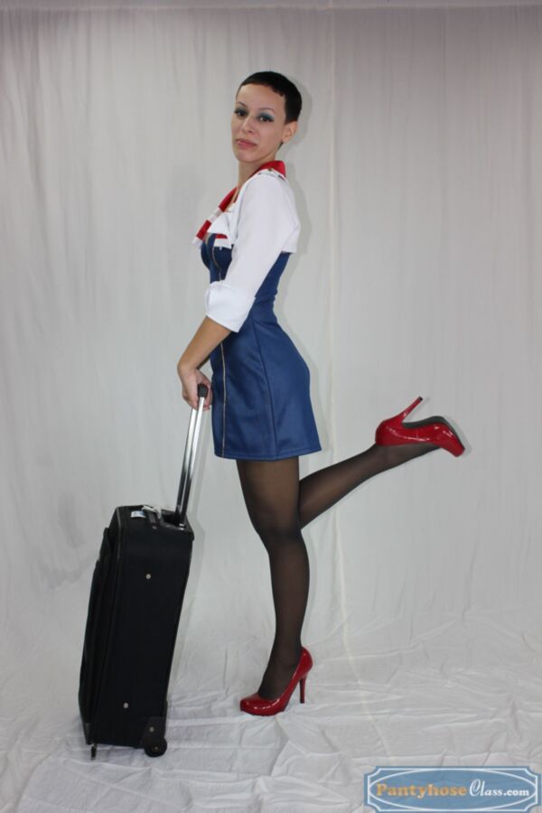 Free porn pics of Pantyhose Model Yesenia, Flight Attendant 3 of 129 pics