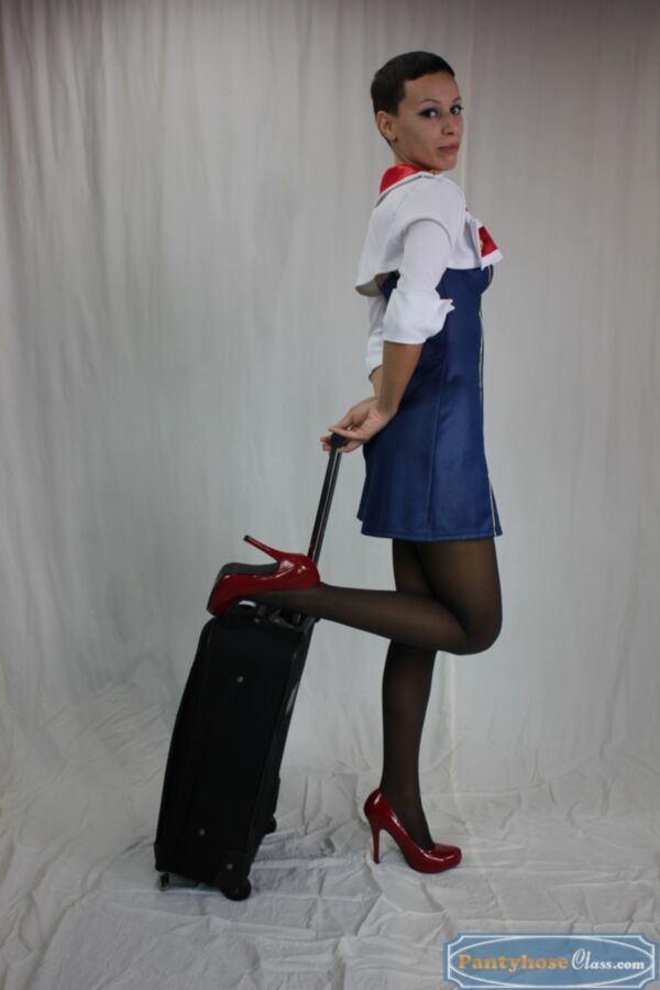 Free porn pics of Pantyhose Model Yesenia, Flight Attendant 12 of 129 pics