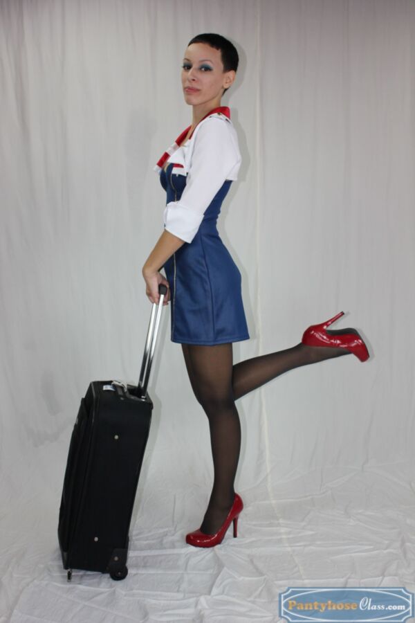 Free porn pics of Pantyhose Model Yesenia, Flight Attendant 2 of 129 pics