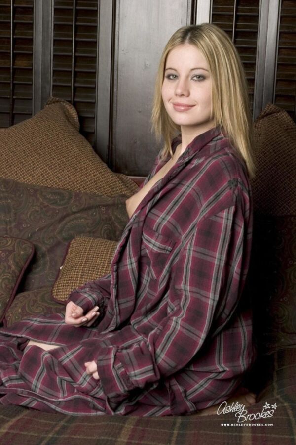 Free porn pics of Ashley Brookes - Flirty in Flanel 1 of 57 pics