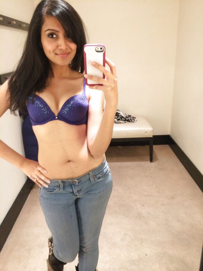 Free porn pics of British Indian lingerie shopping! 7 of 15 pics
