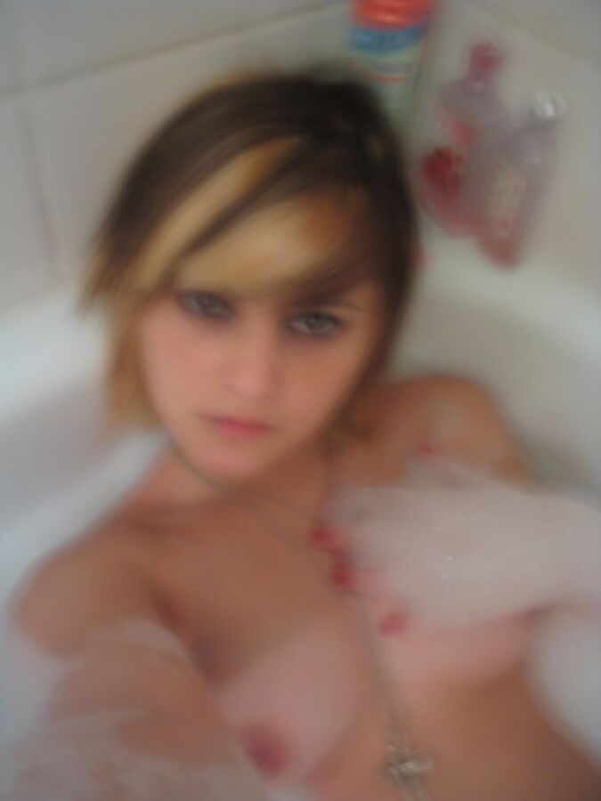 Free porn pics of Bath time for a little Emo 24 of 29 pics