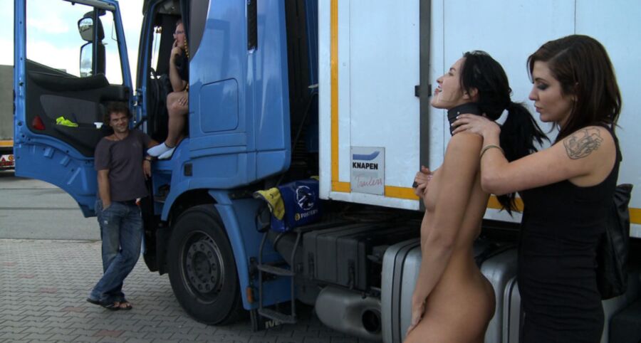 Free porn pics of Make these truckdrivers happy, slut 20 of 21 pics