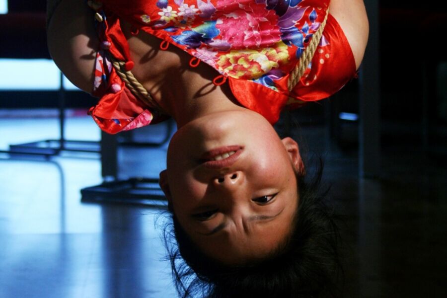 Free porn pics of A sexy Chinese girl suspended upside down 24 of 24 pics