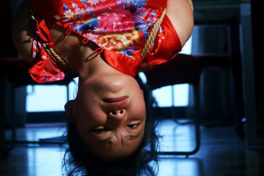 Free porn pics of A sexy Chinese girl suspended upside down 10 of 24 pics