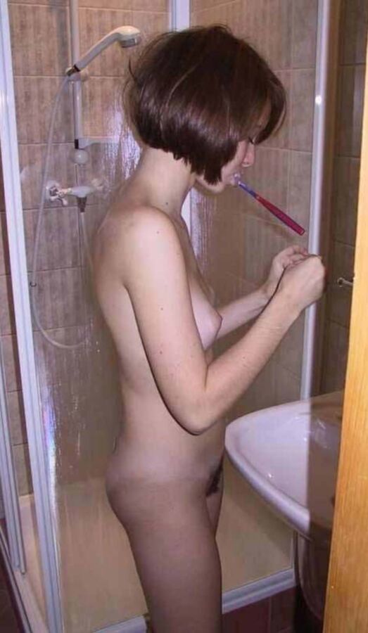 Free porn pics of Girls brushing teeth in bathroom 4 of 8 pics