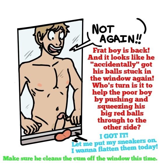 Free porn pics of Ballbusting cartoon captions m/m  5 of 13 pics