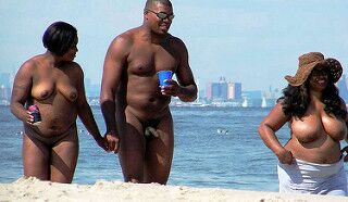 Free porn pics of Black nude couples on the Beach 12 of 27 pics