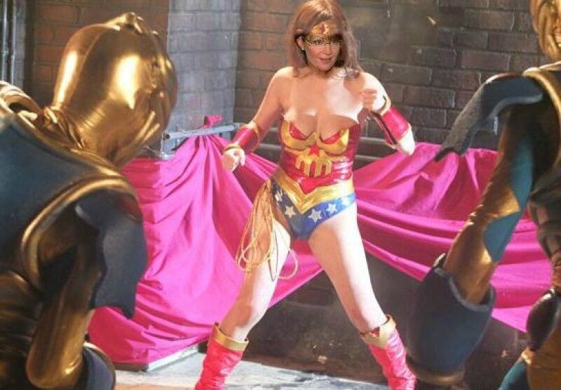 Free porn pics of Sarah Palin as Wonder Woman Bondage Tentacles peril femdom 1 of 3 pics