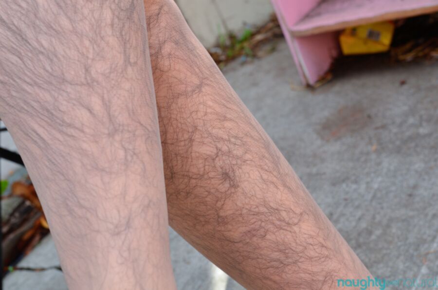 Free porn pics of Sexy hairy legs with nylon (H@rley) 8 of 12 pics