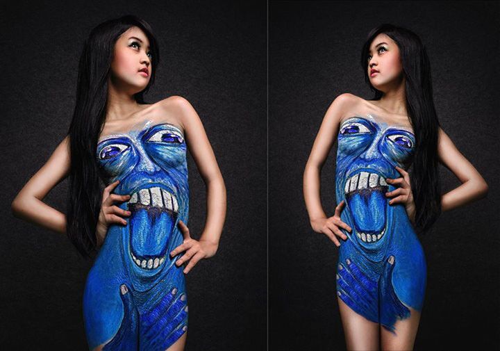 Free porn pics of Indonesian Body Painting 7 of 35 pics
