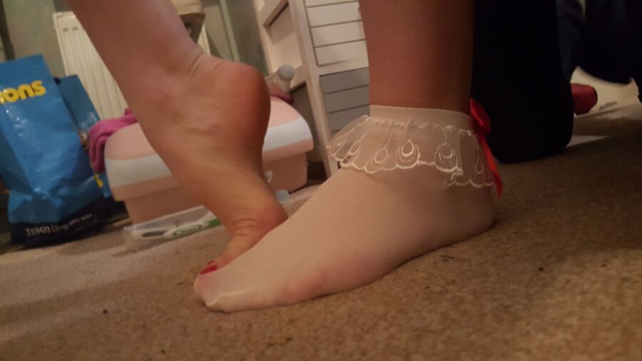 Free porn pics of Nylon frilly socks! FOR SALE 19 of 28 pics