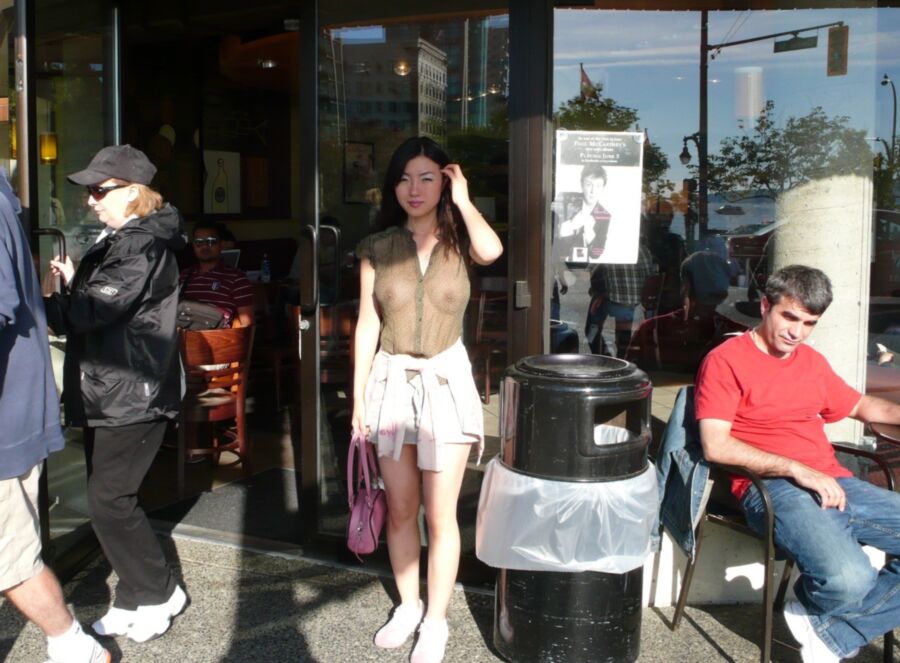 Free porn pics of Transparent and sheer clothes in public 14 of 143 pics