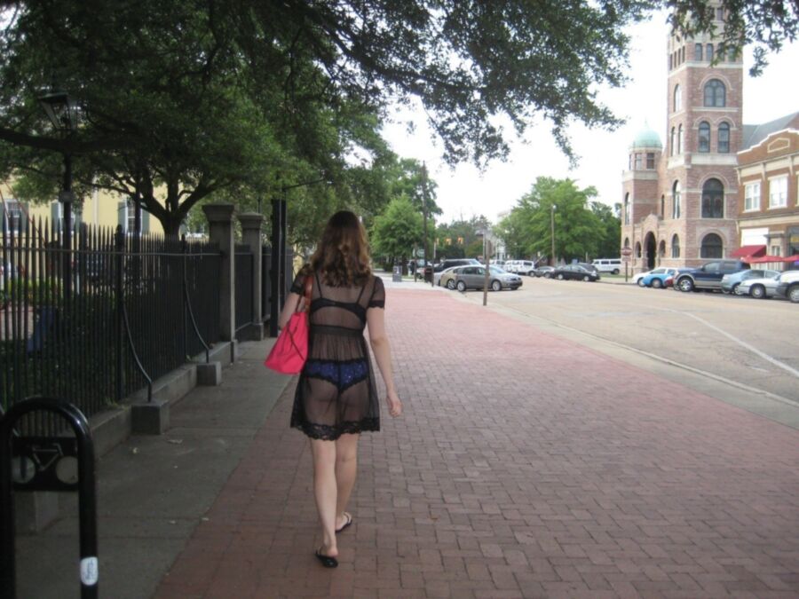 Free porn pics of Transparent and sheer clothes in public 11 of 143 pics