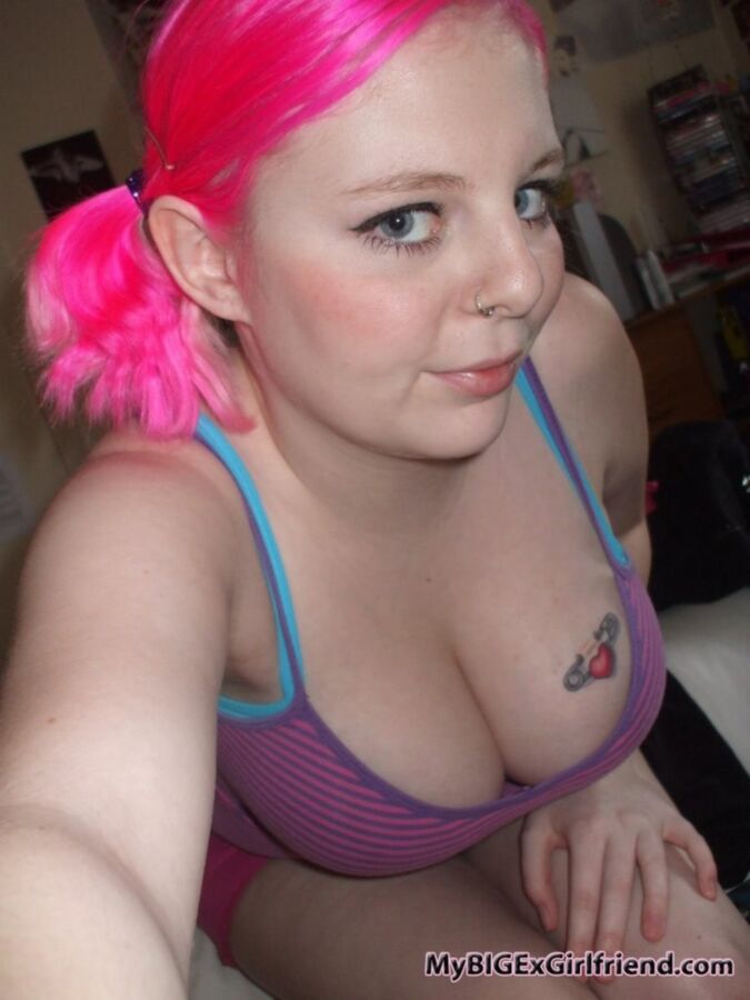 Free porn pics of Chubby Pink Haired Amateur Nerd Whore 4 of 13 pics
