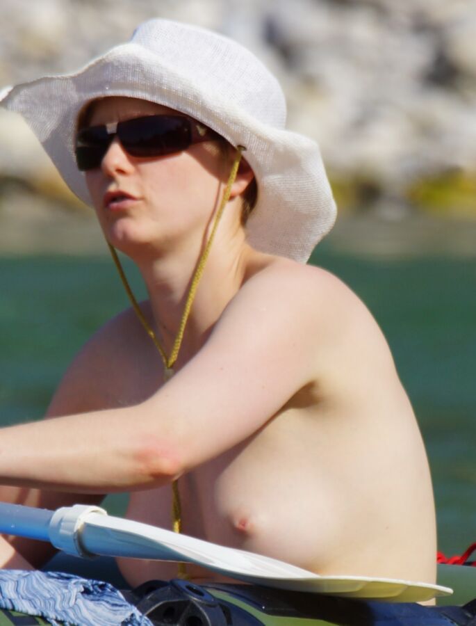 Free porn pics of Pale Inverted Tits Captured on the River 2 of 16 pics