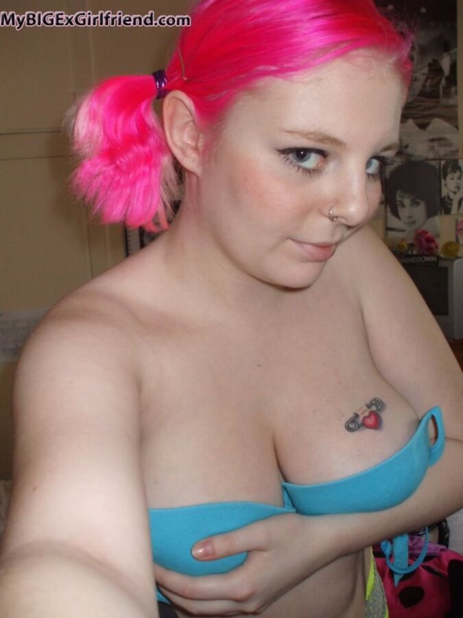 Free porn pics of Chubby Pink Haired Amateur Nerd Whore 8 of 13 pics