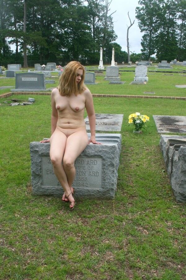 Free porn pics of Showing The Goods In The Cemetery 24 of 30 pics