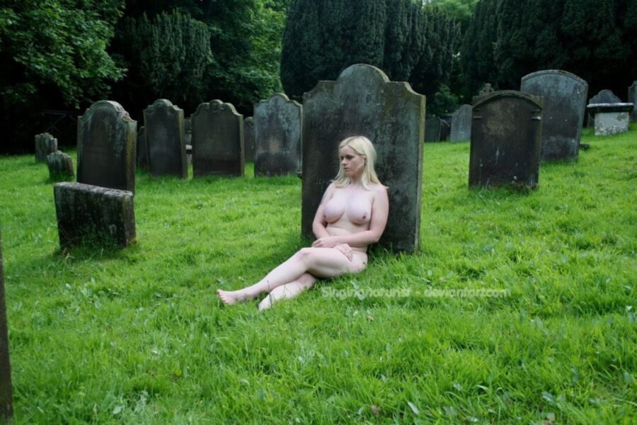 Free porn pics of Showing The Goods In The Cemetery 16 of 30 pics