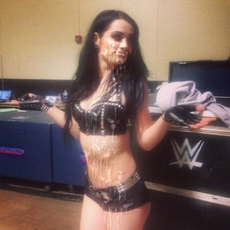 Free porn pics of WWE wrestlng slut Paige blasted with facial bukkake cum 8 of 10 pics