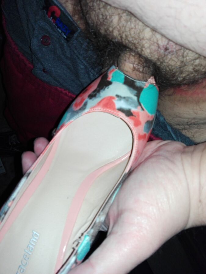 Free porn pics of Tiny Dick and a Peeptoe 2 of 9 pics