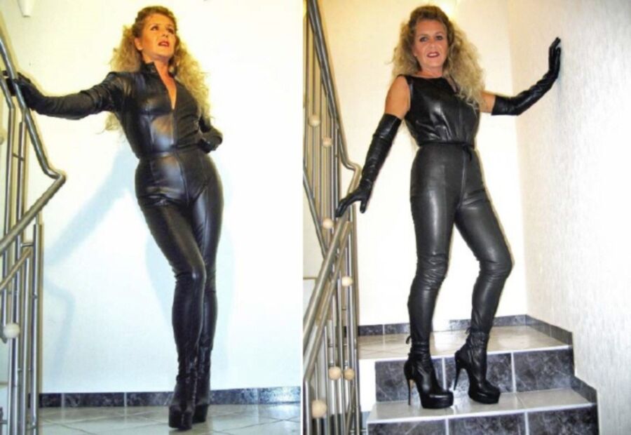 Free porn pics of  Mature goddess in leather 4 of 26 pics