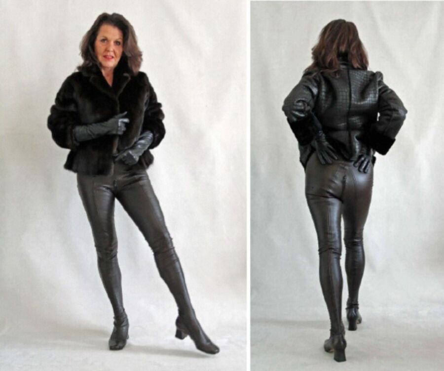 Free porn pics of  Mature goddess in leather 6 of 26 pics