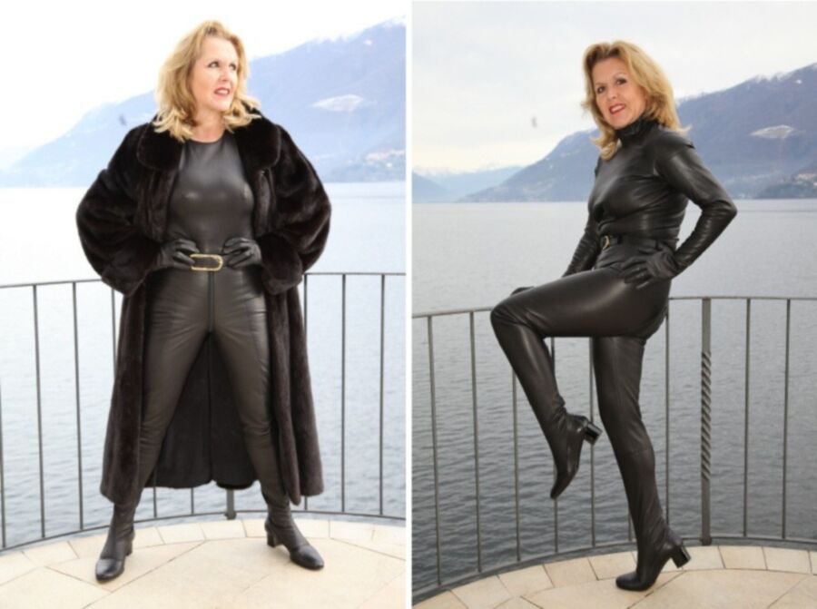 Free porn pics of  Mature goddess in leather 5 of 26 pics