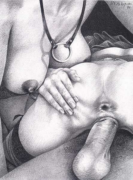 Free porn pics of Erotic Art - Black & White Drawings 2 of 15 pics