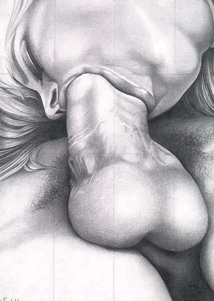 Free porn pics of Erotic Art - Black & White Drawings 11 of 15 pics