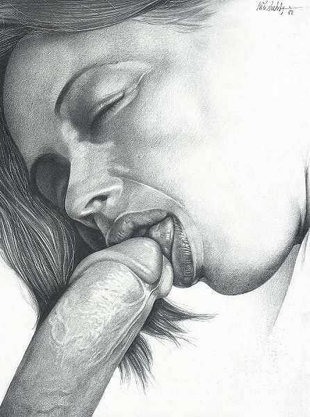 Free porn pics of Erotic Art - Black & White Drawings 13 of 15 pics