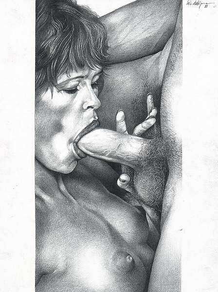 Free porn pics of Erotic Art - Black & White Drawings 9 of 15 pics