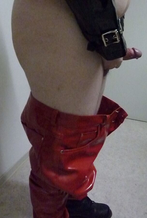 Free porn pics of Red pants and boots 21 of 29 pics