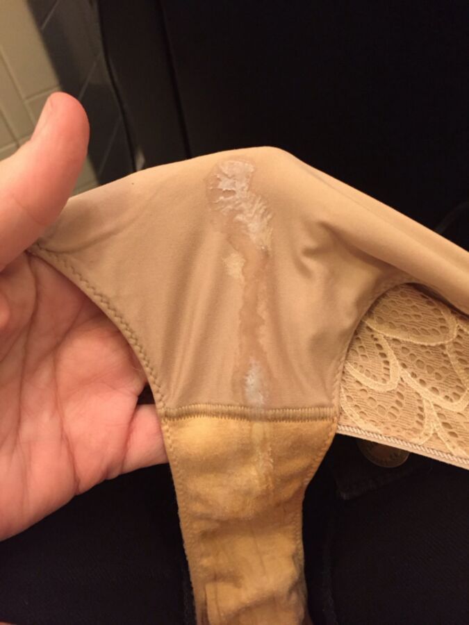 Panties wet redhead bending